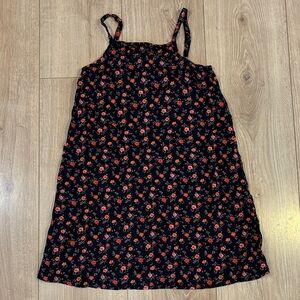 🩷 Art Class Black and Red Floral Kids Dress 🩷